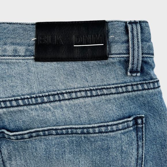 $250 BLK DNM Mens 33x32 Jeans 15 Slim Straight Dellwood Blue Mid Rise Denim - Picture 9 of 12